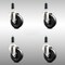Service Caster 4 Inch 316SS Soft Rubber Wheel Swivel 1-1/8 Inch Expanding Stem Caster Set SCC SCC-SS316EX20S414-SRS-118-4 - alternate 4